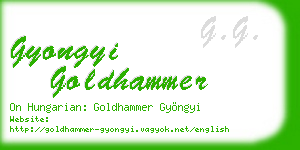 gyongyi goldhammer business card